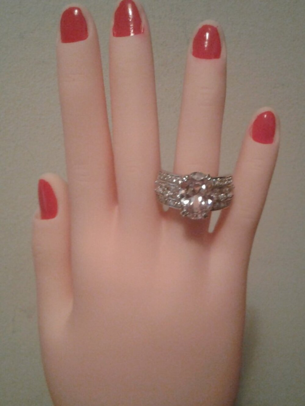 BJH877 Bella Luce NWOT Rhodium Plated Statement Ring 13.54ctw. Size 10